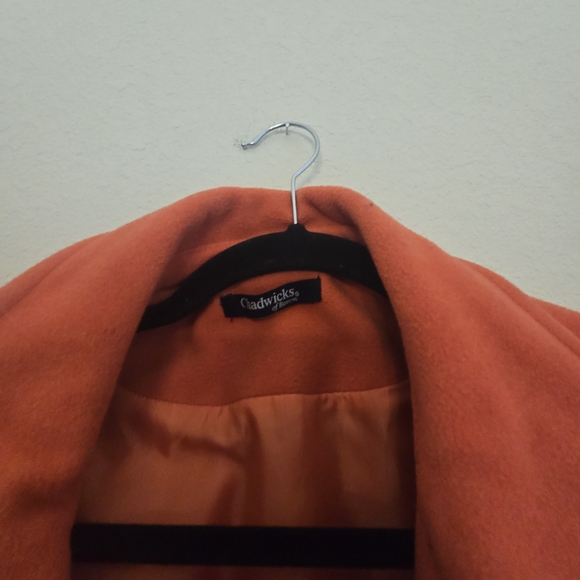 Chadwicks Bold Orange Pea Coat - Picture 2 of 11